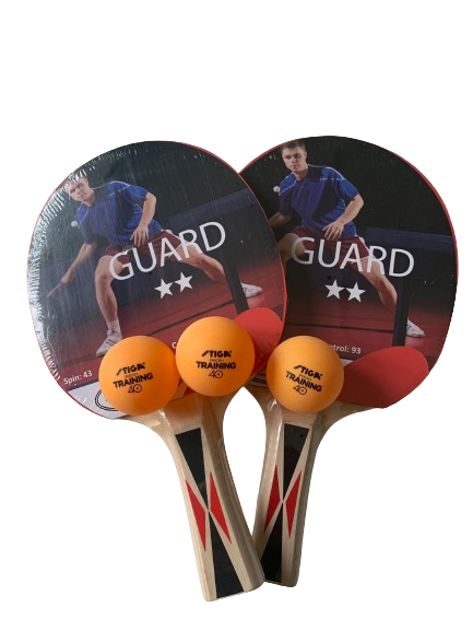 2 Stk  2 Stjernede Bordtennisbat   3 Stk  Stiga Bolde   Hurtig Levering