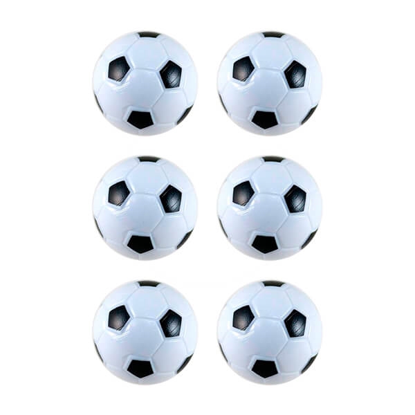 Bordfodbold Bold Hvid Sort  6 Stk