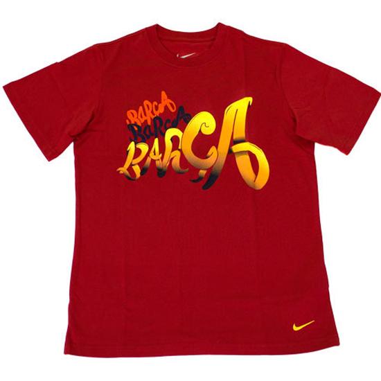 Fc Barcelona T Shirt Core 2011 12   Rød   Børn Ym   137 147