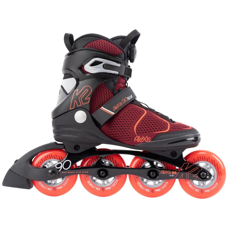 K2 Alexis 90 Boa  Rulleskøjter  Dame  Rød