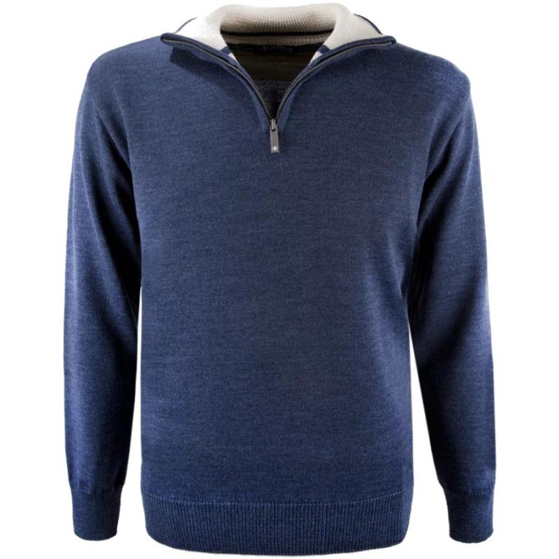 Kama Bjørn Merino  Sweater  Herre  Mørkeblå