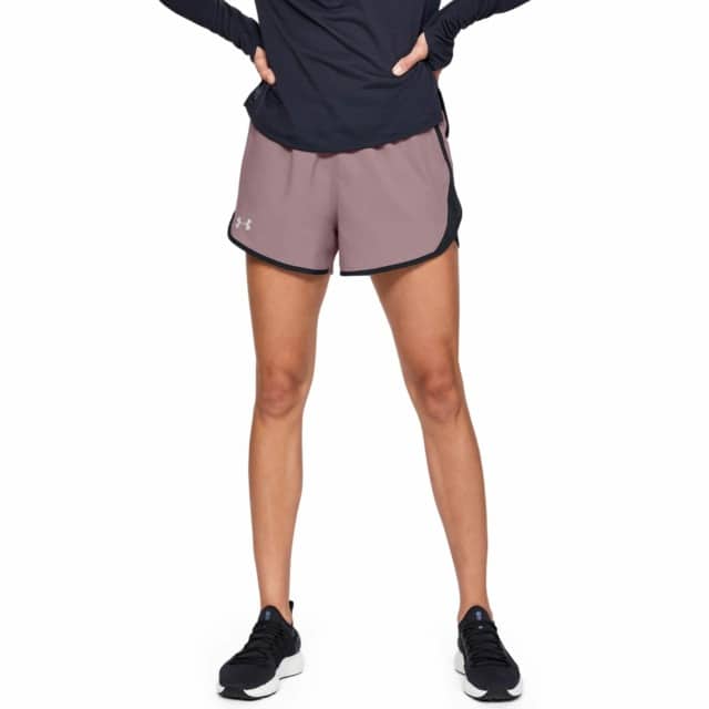 Kvinders Under Armour   Fly By 2 0 Løbeshorts   Hushed Pink M
