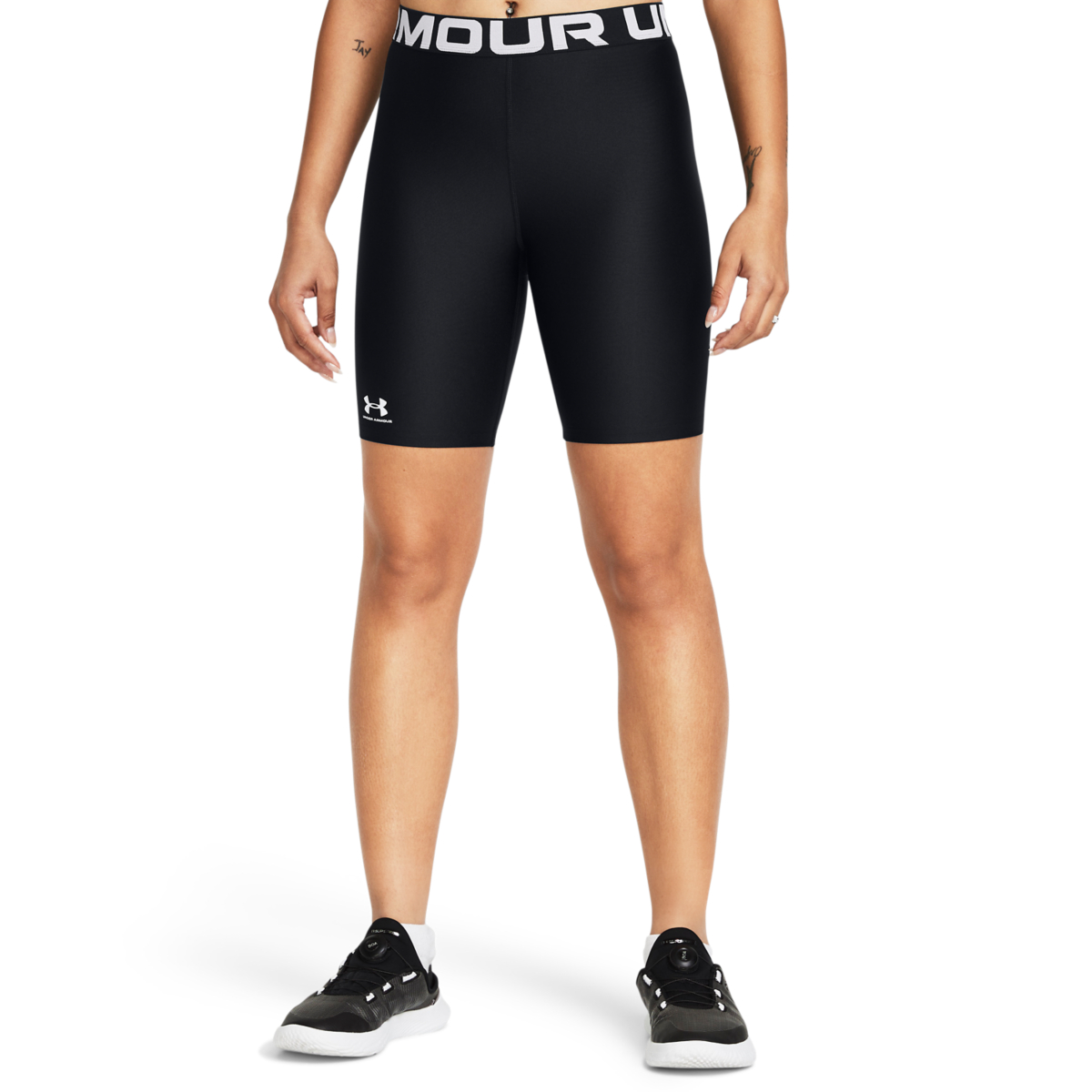 Kvinders Under Armour   Heatgear 8  Compression Shorts   Black Xxl