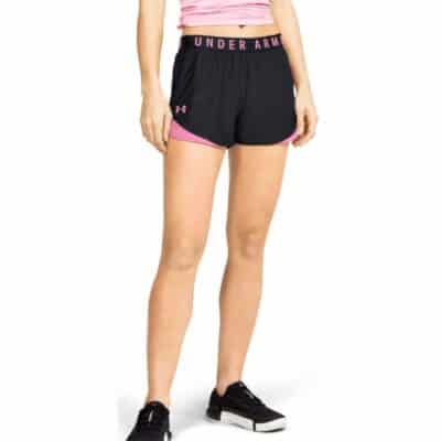 Kvinders Under Armour   Play Up Shorts 3 0   Black   Lipstick L