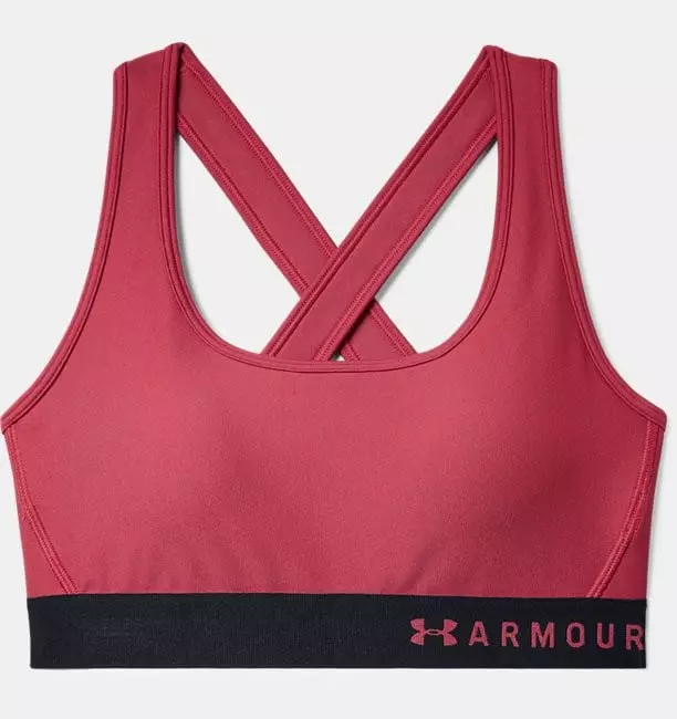 Kvinders Under Armour Sports Bh Mid Impact Crossback   Impulse Pink Xs