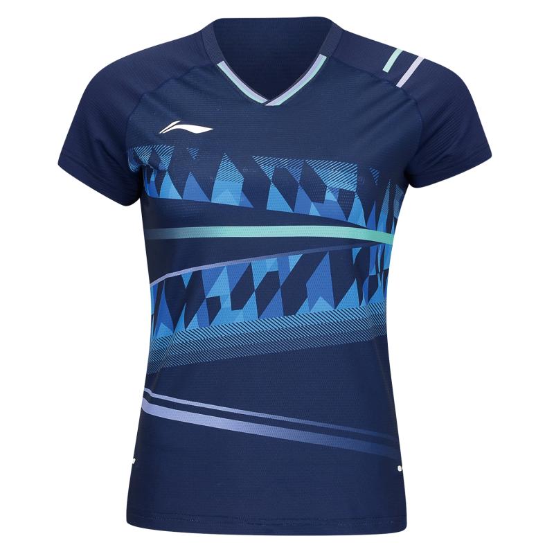 Li Ning Aayu132 4 Iceberg Women T Shirt Dark Blue