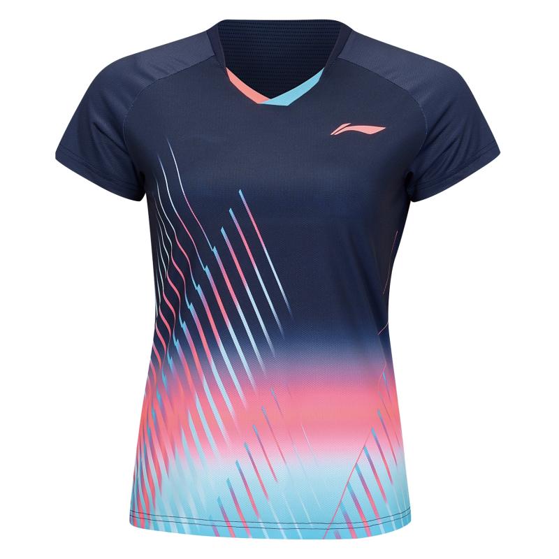 Li Ning Aayu144 4 Nice Place Women T Shirt Dark Blue