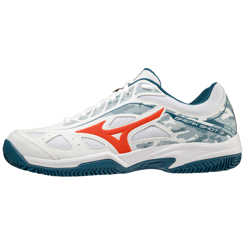 Mizuno Breakshot 3 Cc  Unisex  Hvid Rød Turkis  Padelsko   36 5