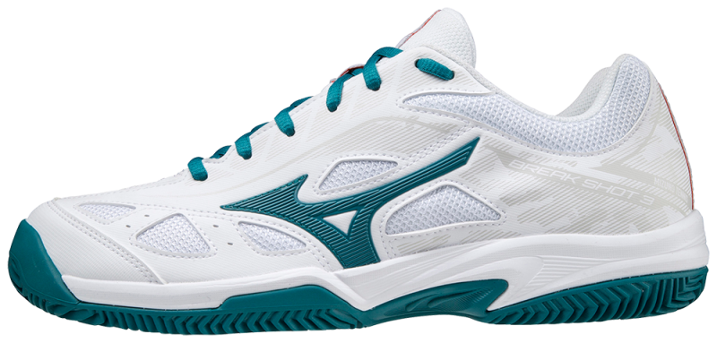 Mizuno Breakshot 3 Cc  Unisex  Hvid Turkis  Padelsko   38 5
