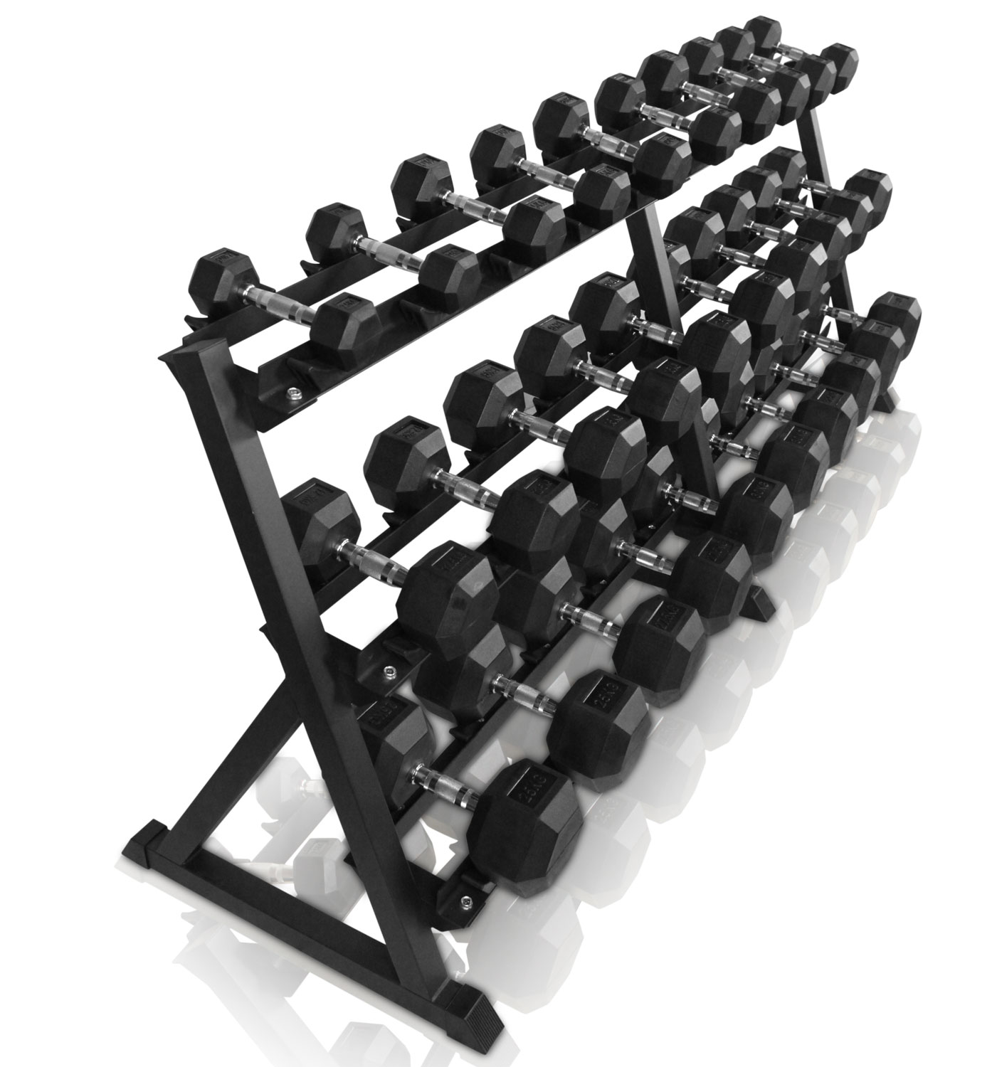 Odin 545kg Hex Set Pakketilbud  15 Sæt Håndvægte   Rack