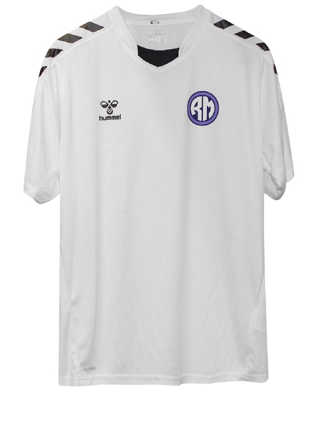 Rm Retro Tee   White Black   Bernabeu 1 M