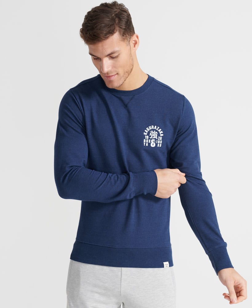 Superdry Sport   Training Boxing Yard Crew Sweatshirt   Navy S