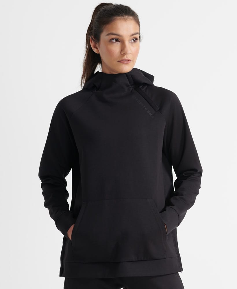 Superdry Sport   Training Half Zip Overhead Hoodie   Black M