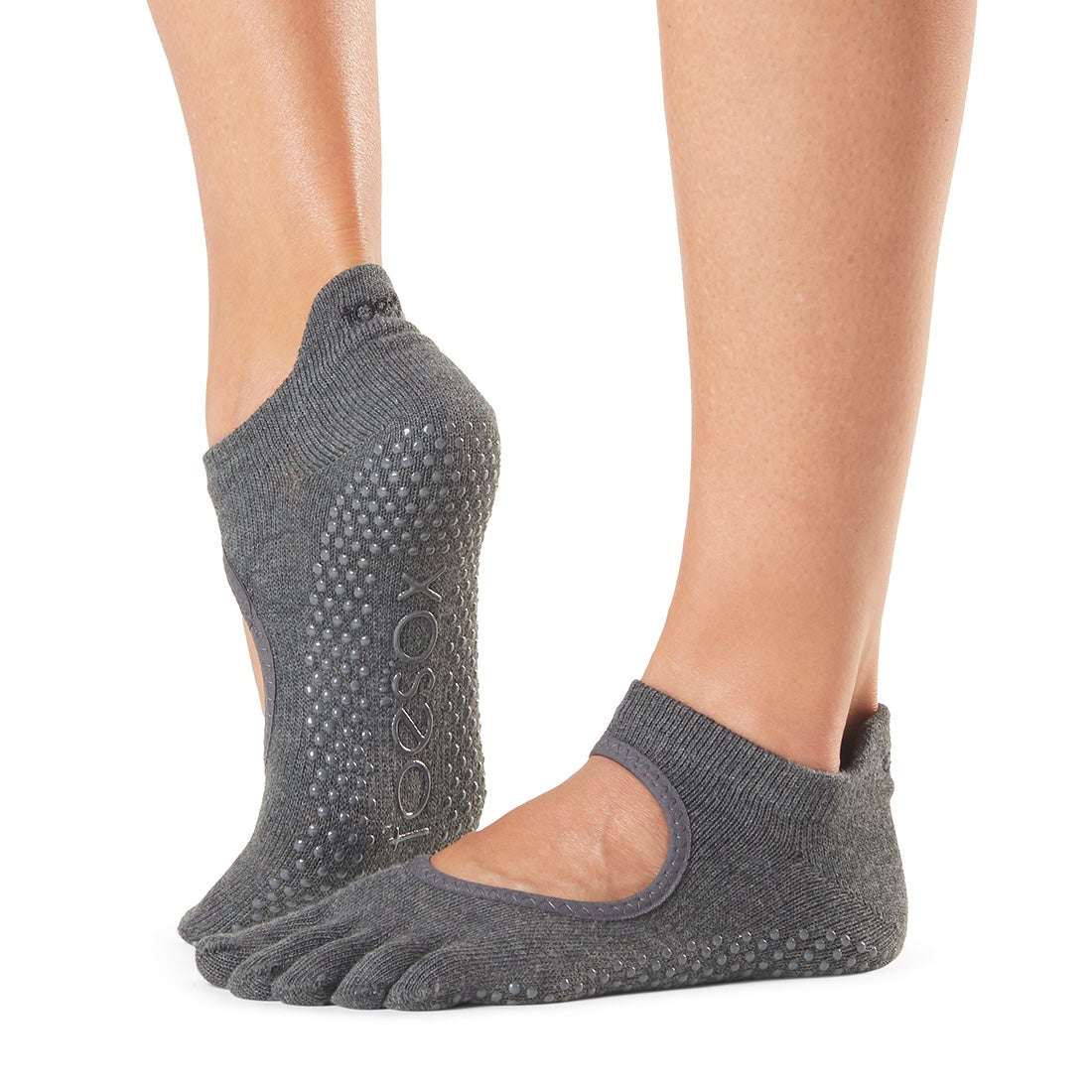 Toesox Fulltoe Bellarina Grip  Koksgrå   S