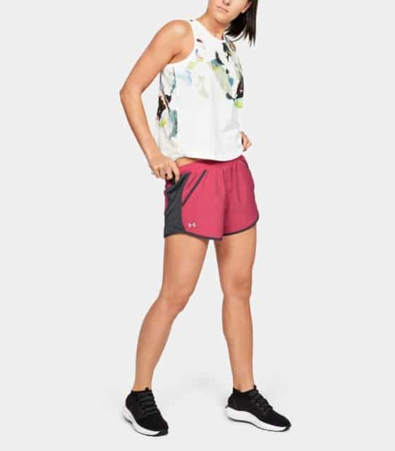 Under Armour Kvinder Heatgear Fly By Shorts   Impulse Pink Xs