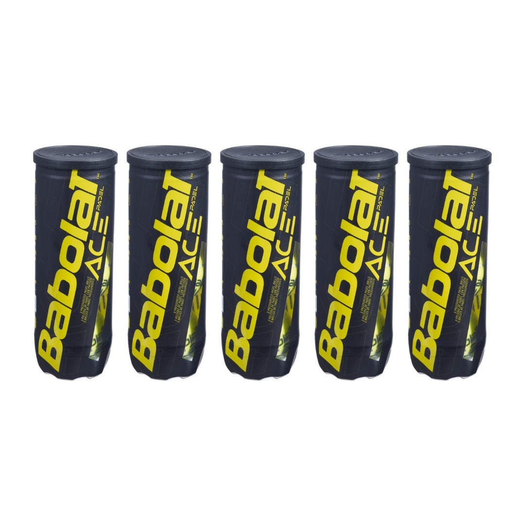 5 Rør Babolat Ace Padelbolde
