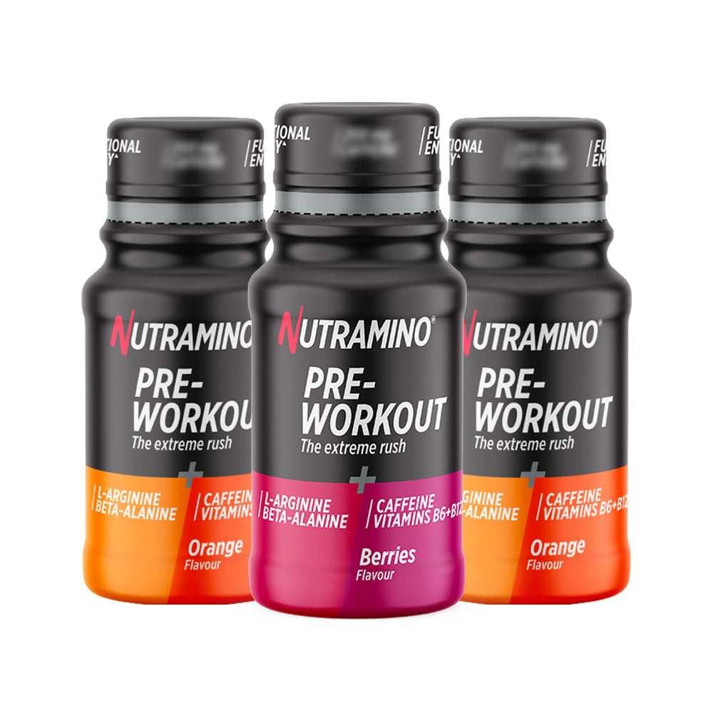 Nutramino Pre Workout Shots   Bland Selv  12x 60ml