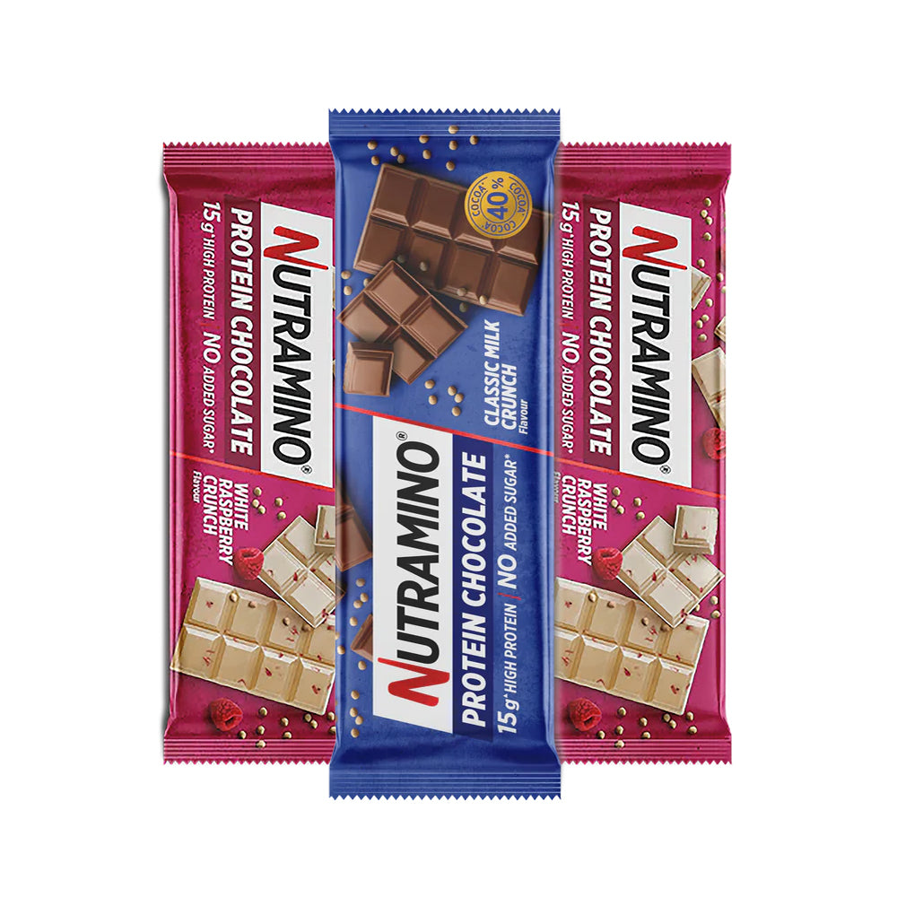 Nutramino Protein Chocolate Bar   Bland Selv  10x 50g