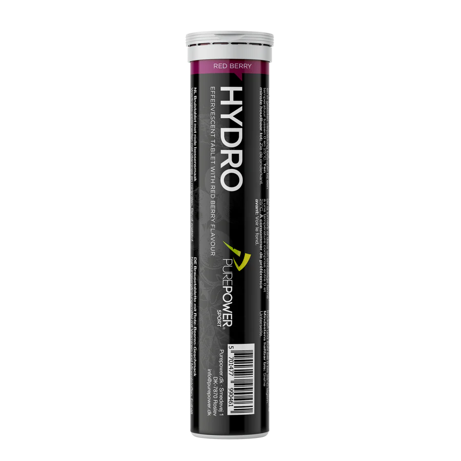 Purepower Hydrotabs Elektrolytter Røde Bær Smag  1 Rør Med 20 Tabletter