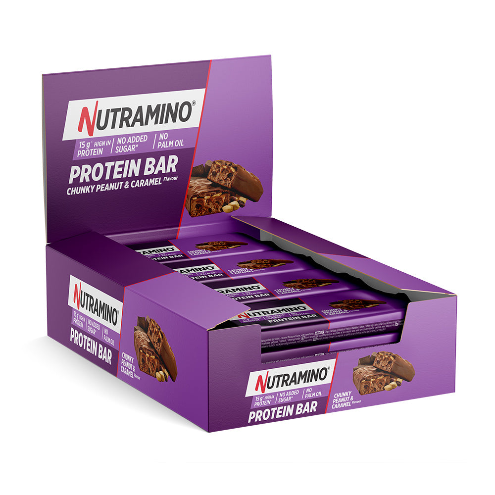 Nutramino Protein Bar   Chunky Peanut   Caramel  12x55g