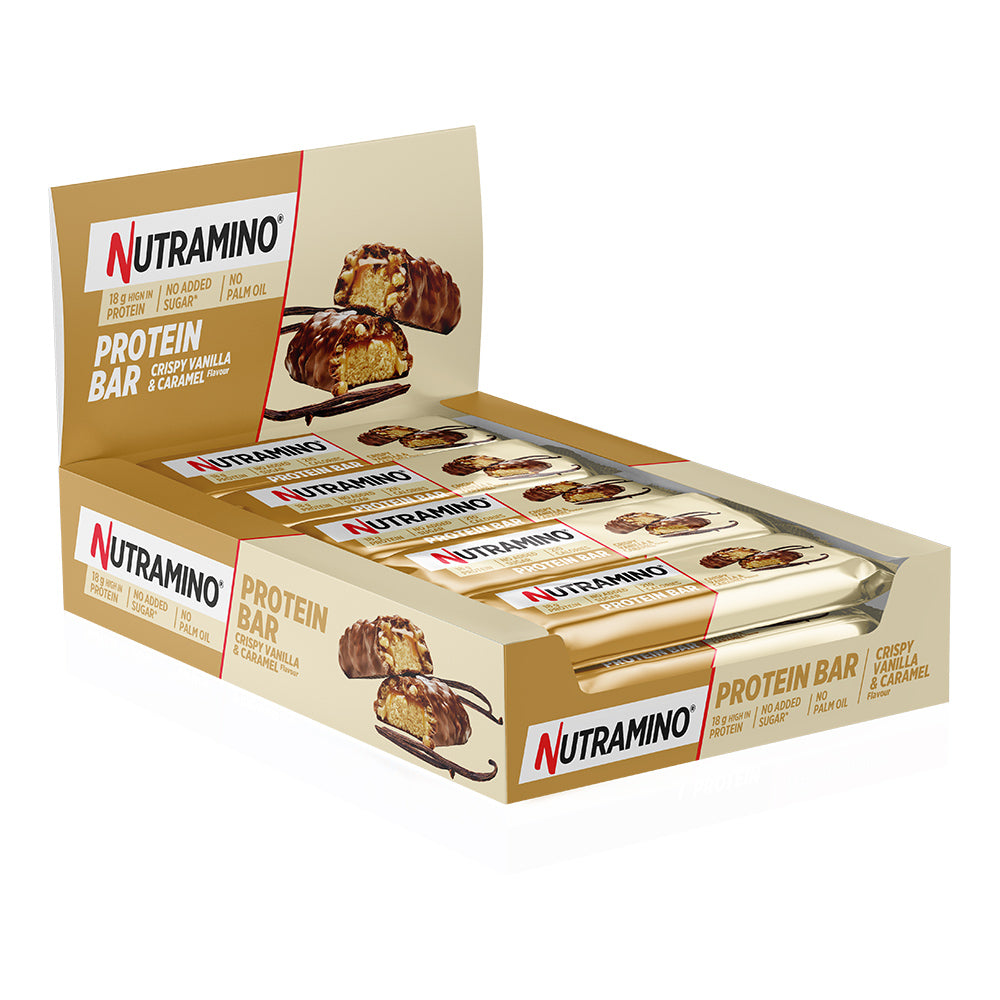 Nutramino Protein Bar   Crispy Vanilla   Caramel  12x55g    Proteinbarer