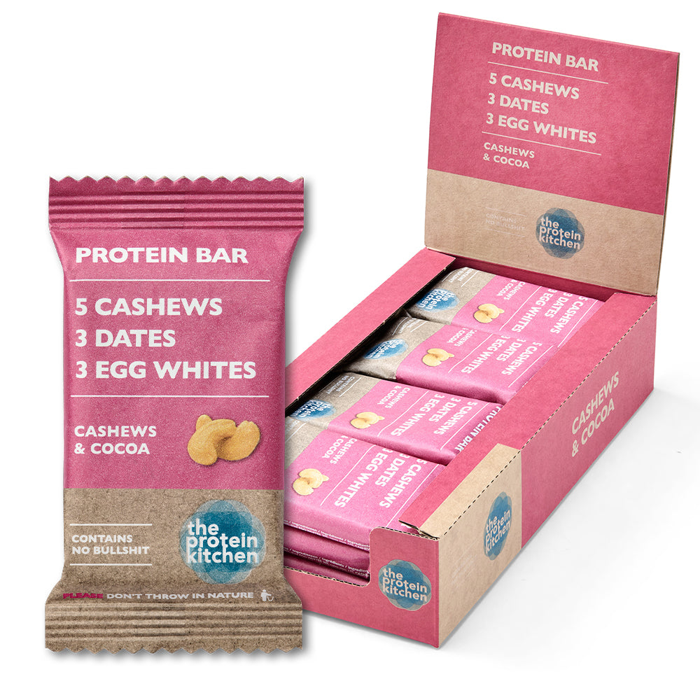 The Protein Kitchen Bar   Cocoa   Cashews 12x 55g