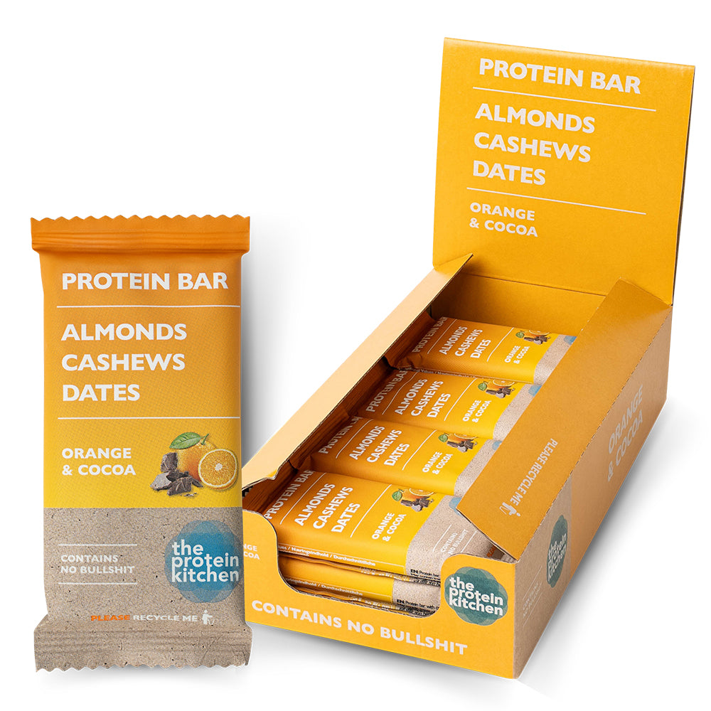 The Protein Kitchen Bar   Orange   Cocoa 12x 55g   Proteinbarer