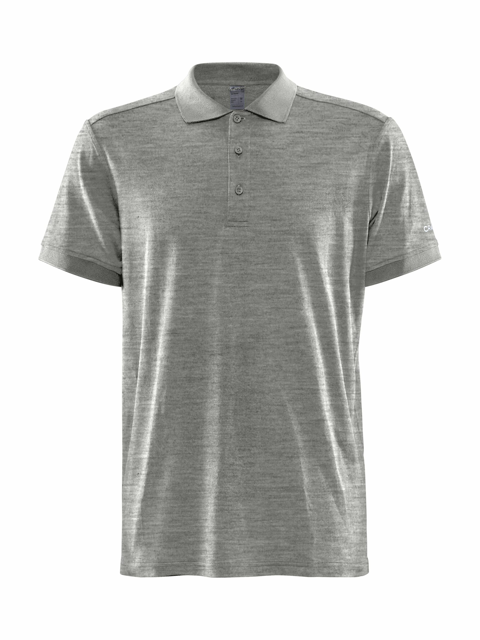 Craft   Core Blend Polo Shirt Maend   Grey Melange 4xl