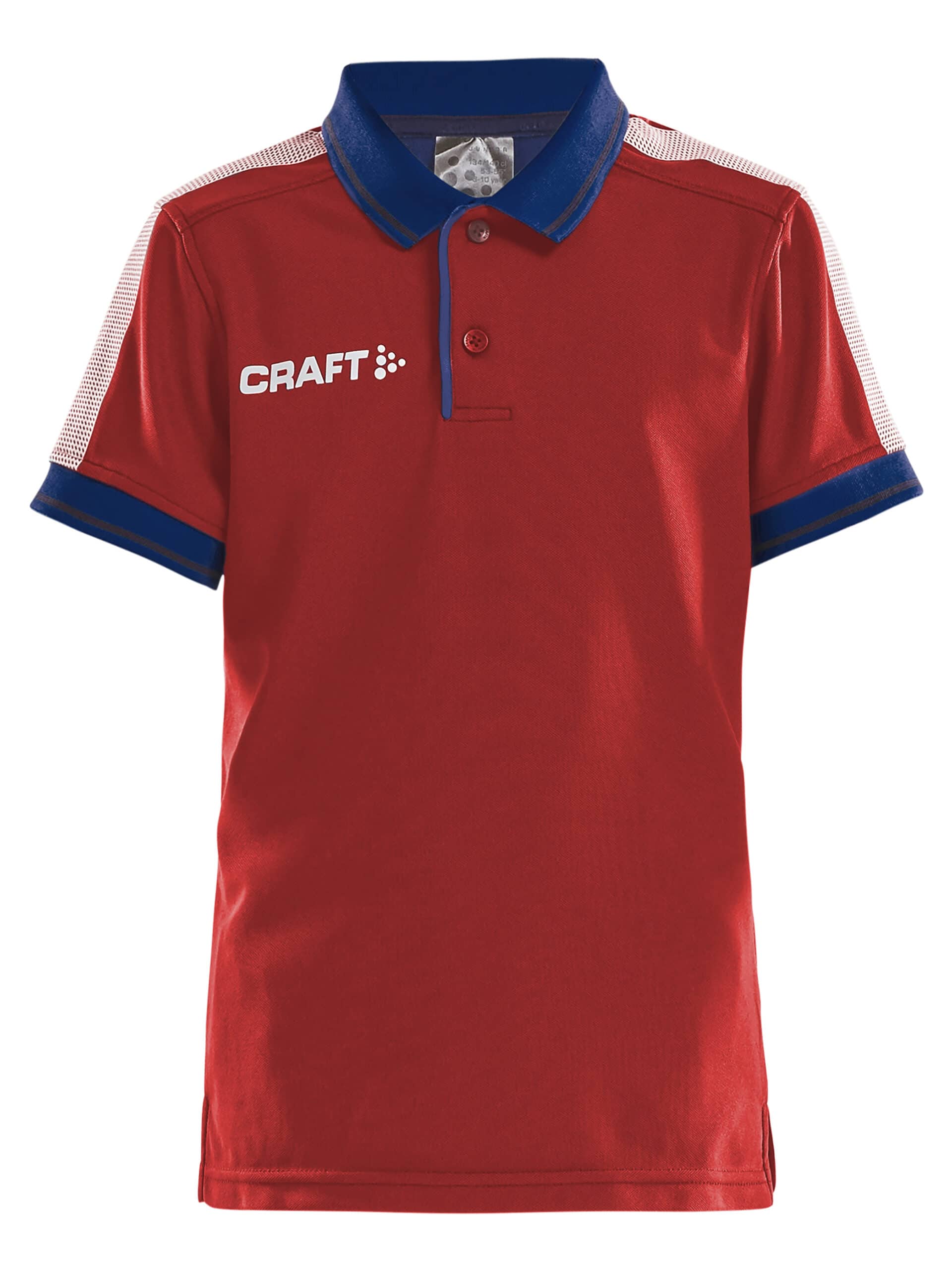 Craft   Pro Control Poloshirt Jr   Bright Red Navy 122 128