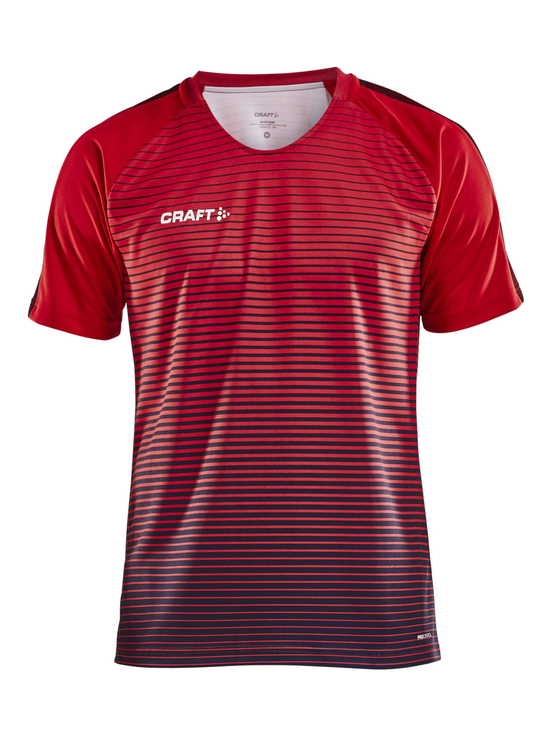 Craft   Pro Control Stripe Jersey Maend   Bright Red Navy Xxl