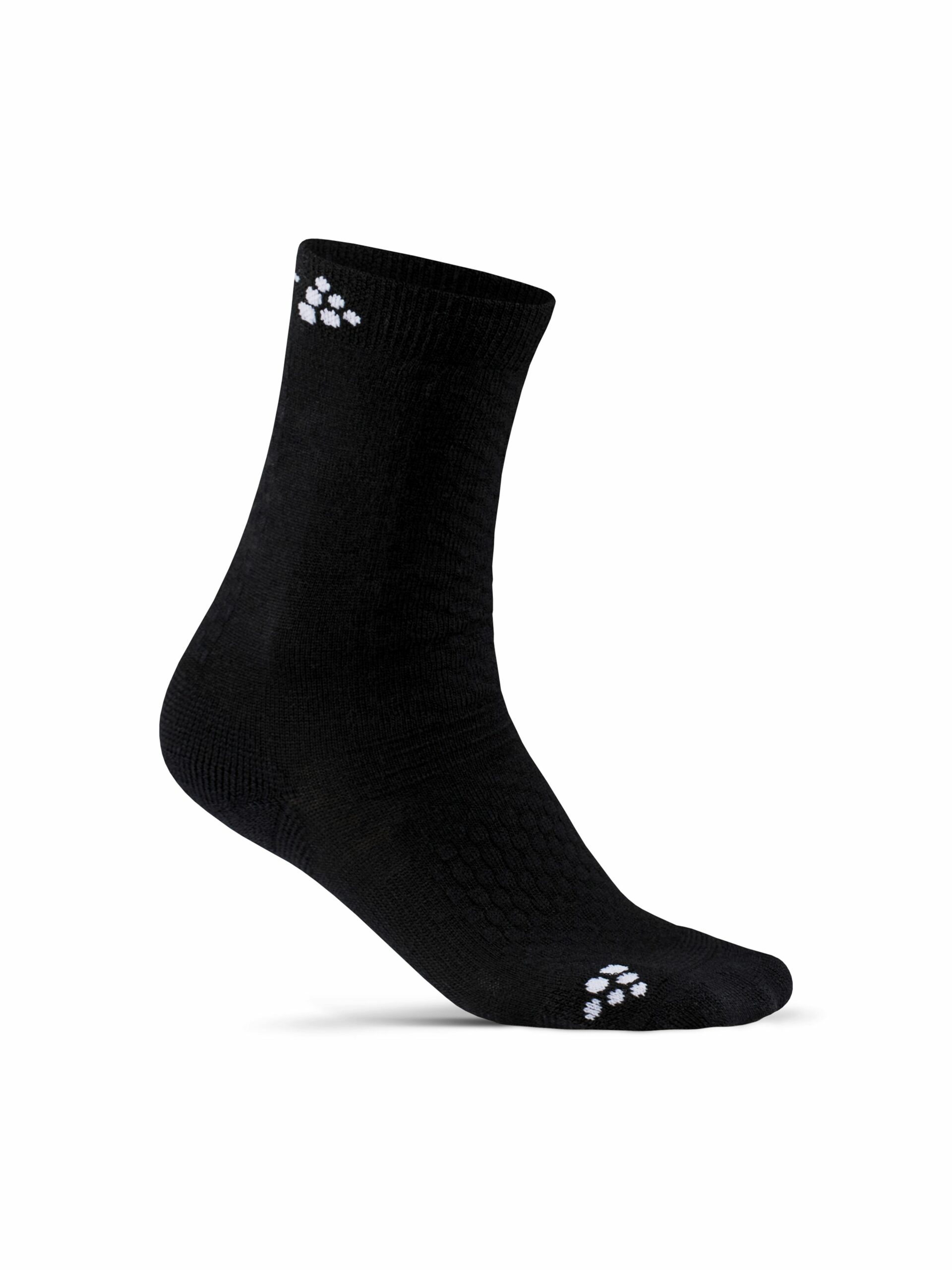 Craft   Warm Mid 2 Pack Sock Jr   Black 31 33