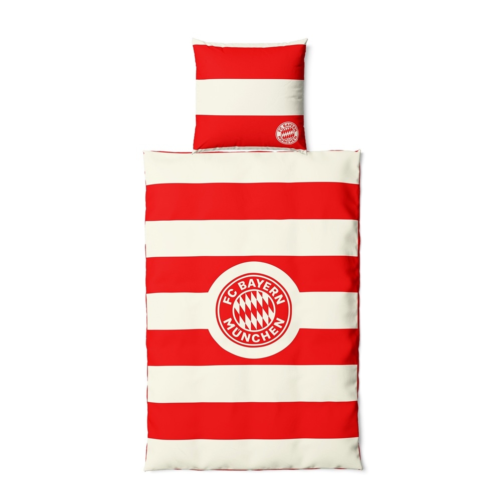 Fc Bayern Munchen Flanel Bed Linen   Stripe One Size