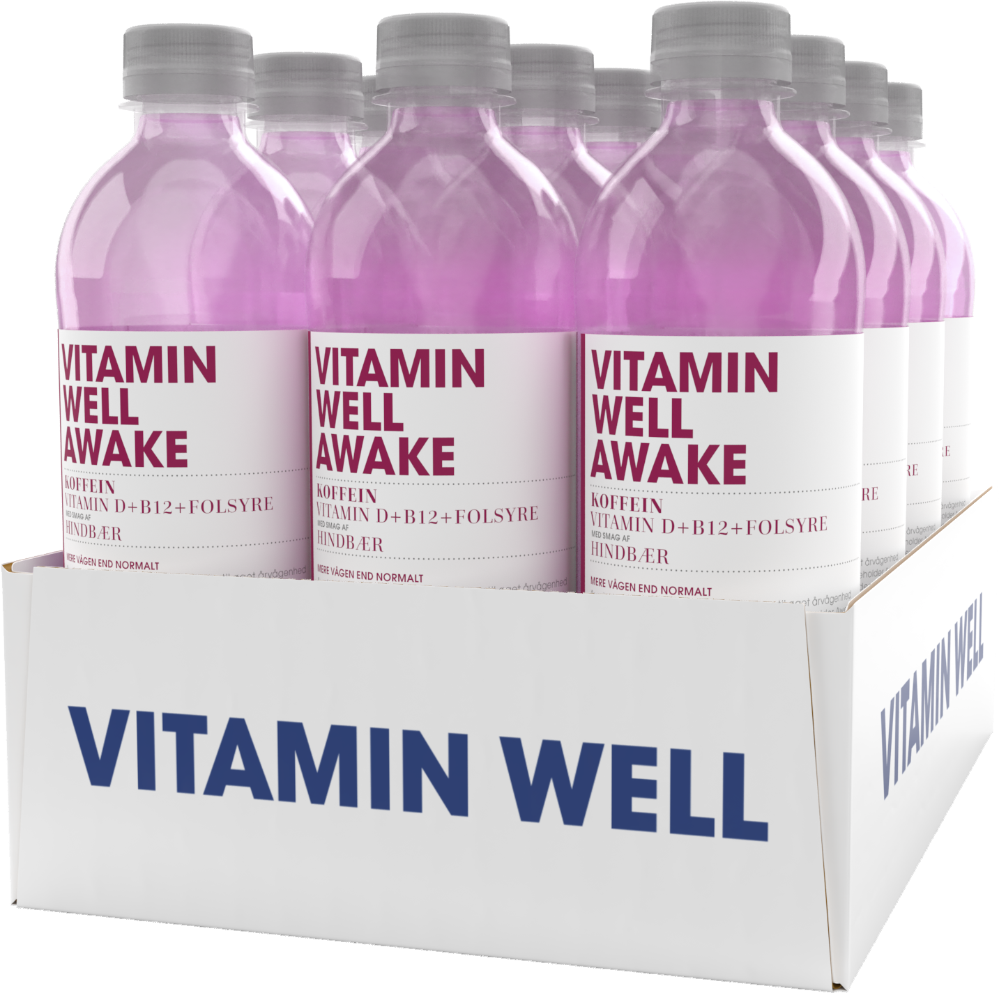 Vitamin Well Awake  12x500ml      Forfriskende Vitaminvand Med Koffein   B Vitaminer