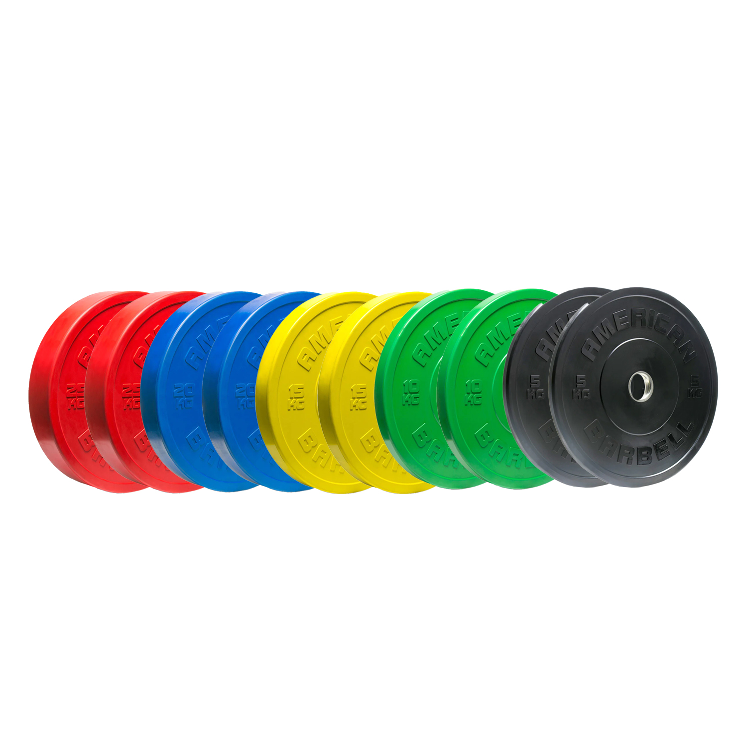 American Barbell 150 Kg Color Sport Bumper Plate Pakke
