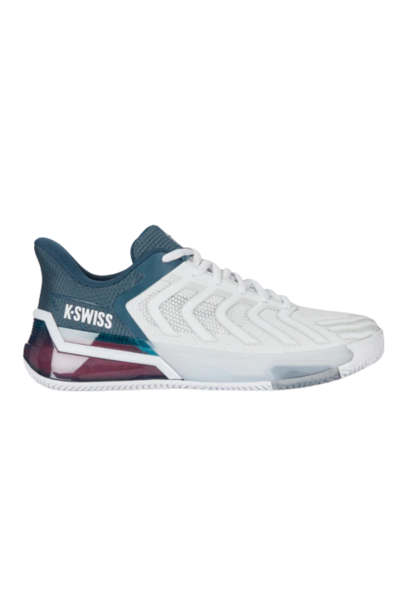 K Swiss Ultrashot 4   Hvid Blå   Herre   Padel Sko