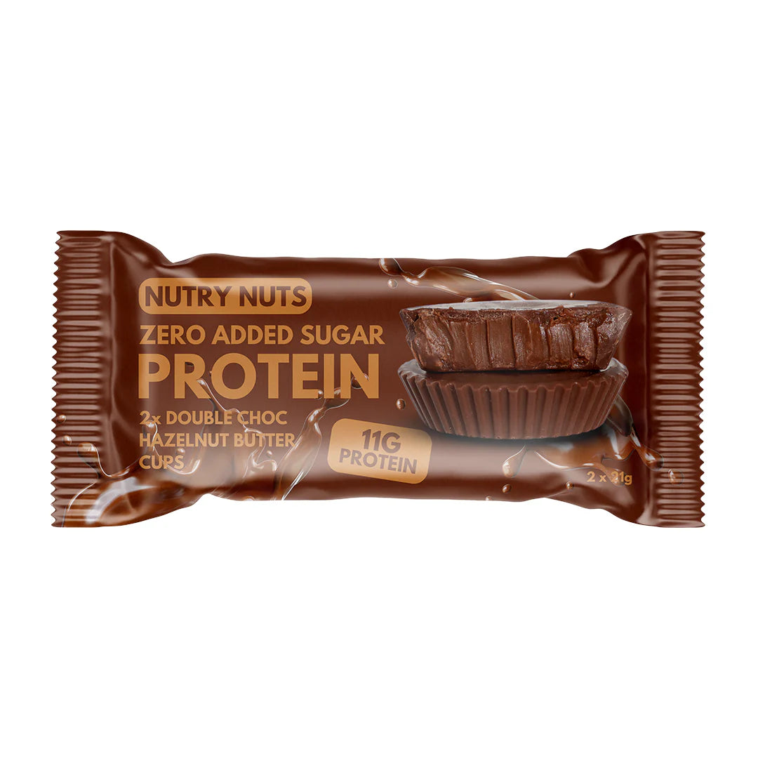Nutry Nuts Hazelnut Butter Cups  42g    Double Choc Hazelnut   Proteinsnacks
