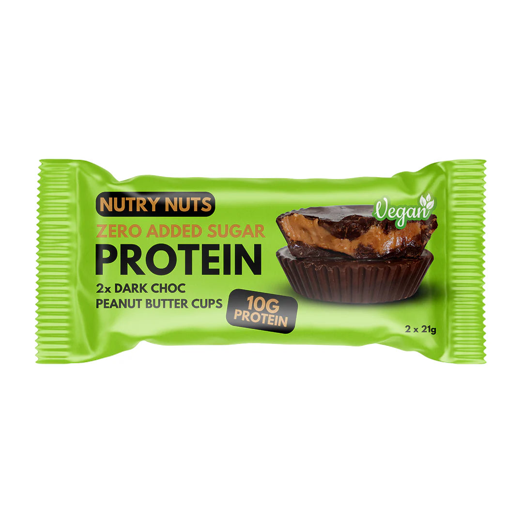 Nutry Nuts Peanut Butter Cups  42g    Dark Chocolate Vegan   Proteinsnacks