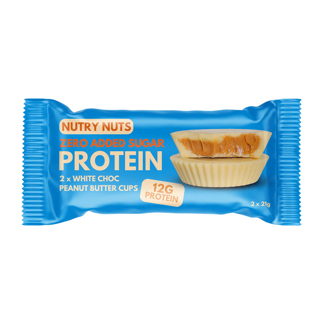 Nutry Nuts Peanut Butter Cups  42g    White Chocolate   Proteinsnacks