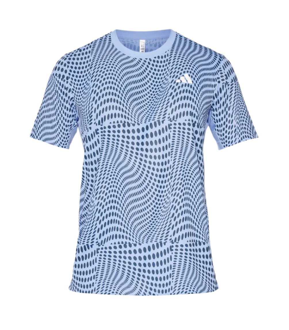 Adidas Club Graphic T Shirt  Blå Sort    S